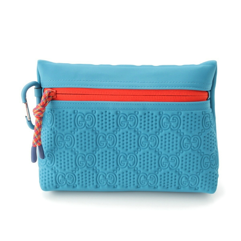 Gucci GG Scuba Clutch Bag Pouch Blue